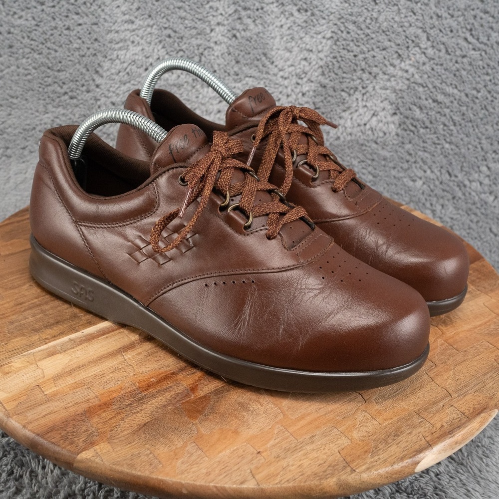SAS Women's Shoes Free Time Teak Brown 10 WW (Double Wide EE) Lace Up